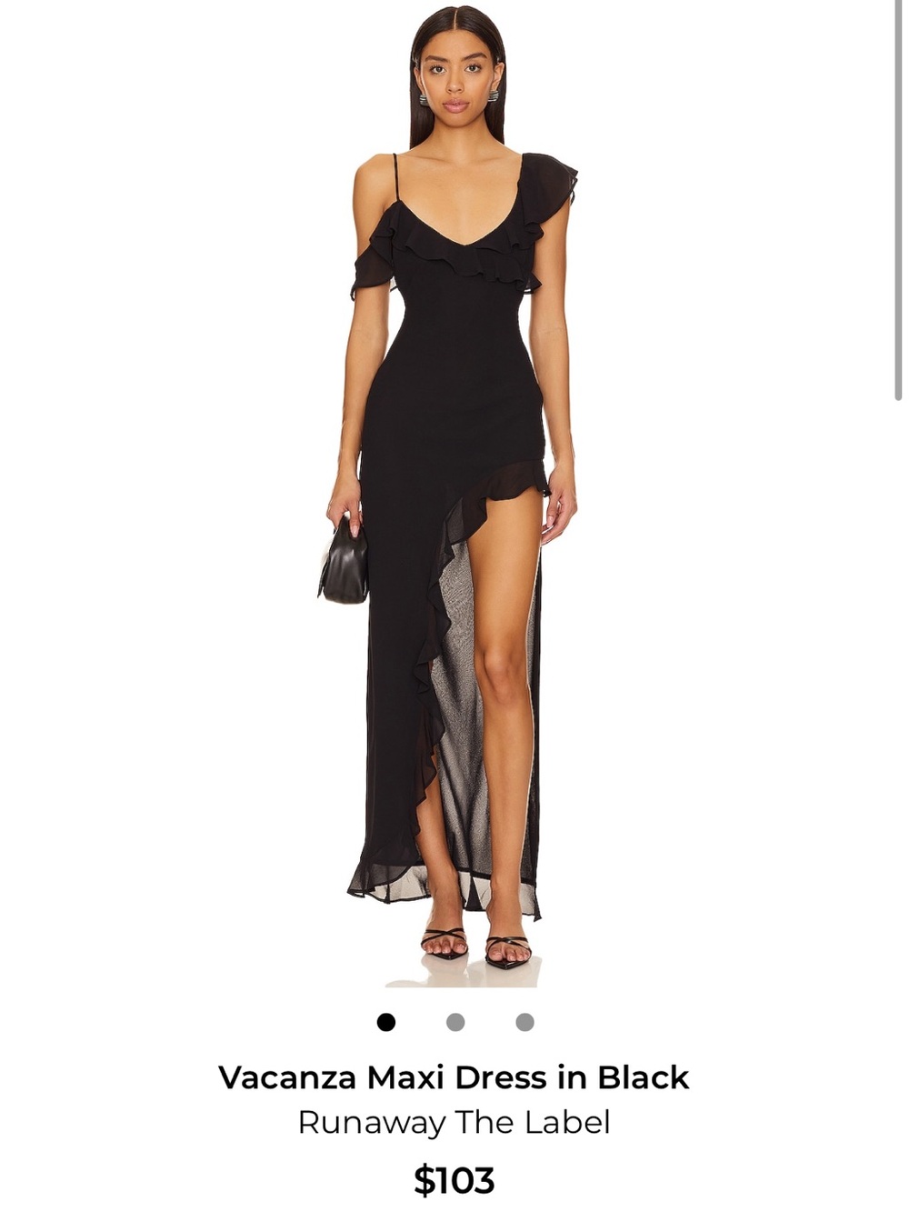 Runway the Label Vacanza Maxi Dress in Black